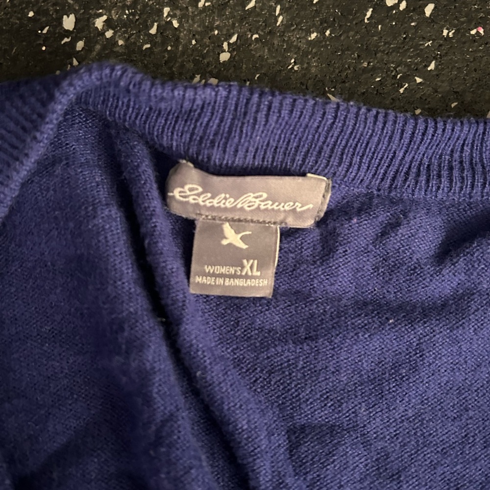 Blue Button-Up Cardigan - Picture 3 of 5
